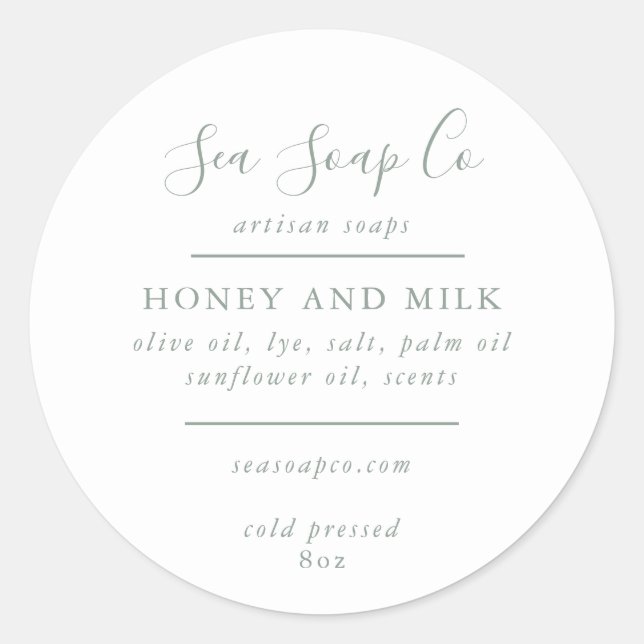 Anpassbare Seifenkleber Runder Aufkleber (Vorderseite)