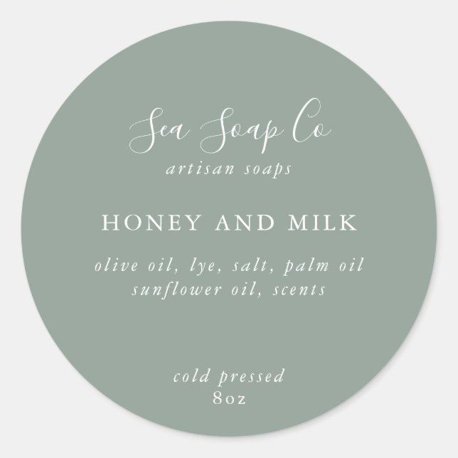 Anpassbare Seifenkleber Runder Aufkleber (Vorderseite)