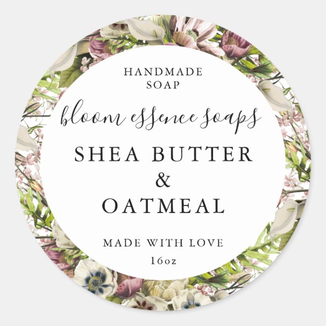 Anpassbare Seifenkleber Runder Aufkleber (Vorderseite)