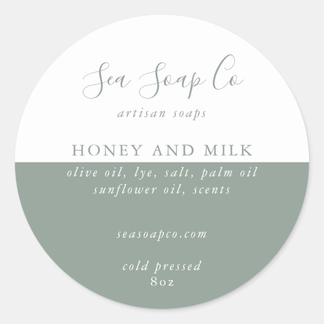 Anpassbare Seifenkleber Runder Aufkleber (Vorderseite)