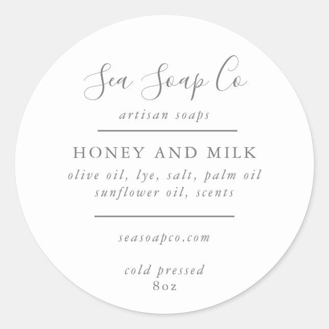 Anpassbare Seifenkleber Runder Aufkleber (Vorderseite)