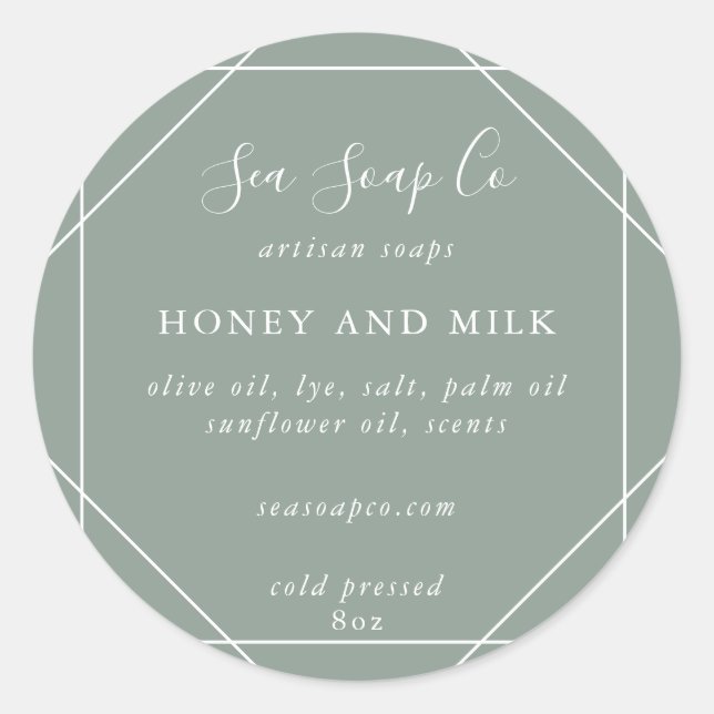 Anpassbare Seifenkleber Runder Aufkleber (Vorderseite)