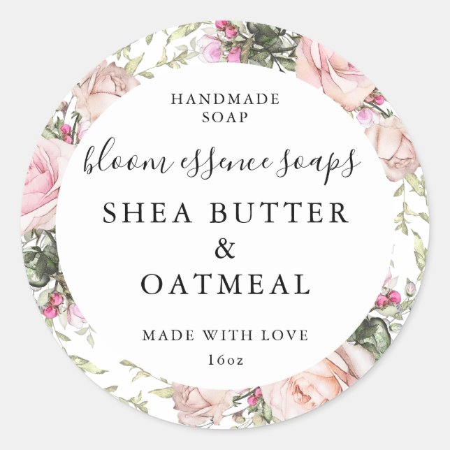 Anpassbare Seifenkleber Runder Aufkleber (Vorderseite)