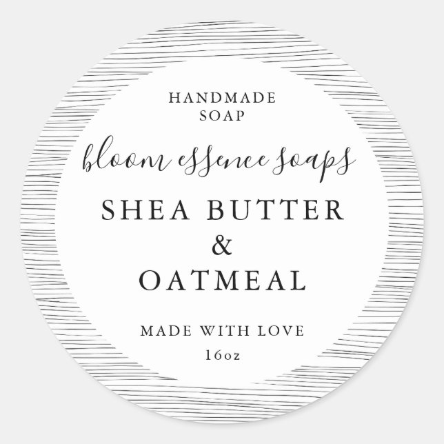 Anpassbare Seifenkleber Runder Aufkleber (Vorderseite)