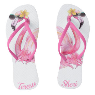 Anpassbare Sister Flamingo Flip Flops