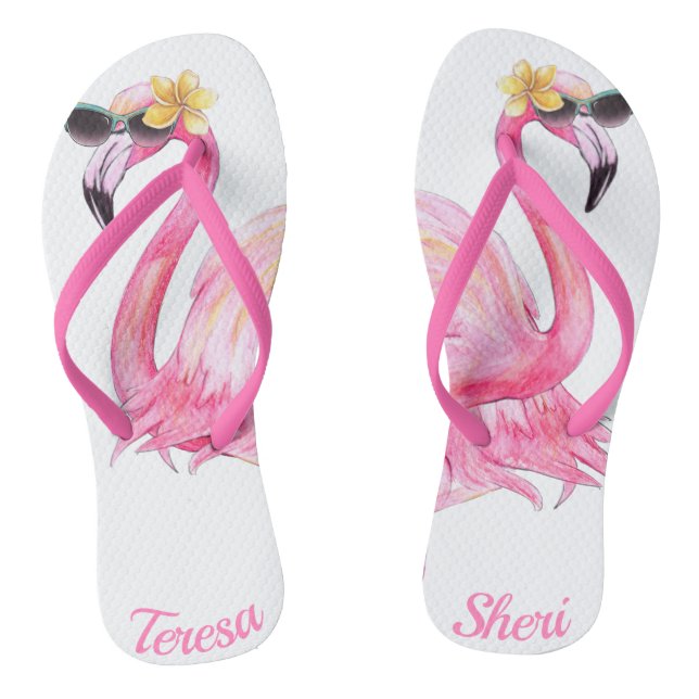 Anpassbare Sister Flamingo Flip Flops (Fußbett)