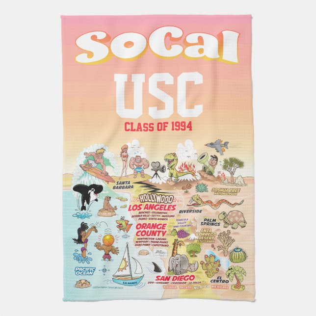Anpassbare SoCal Geschirrtuch (Vertikal)