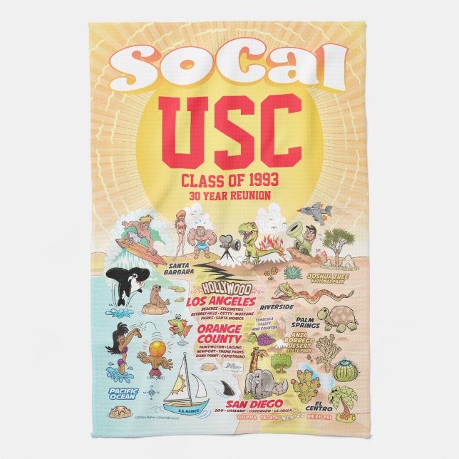 Anpassbare SoCal Geschirrtuch (Vertikal)