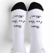 Anpassbare Socken - Hinzufügen von Text oder Desig