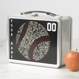 Anpassbare Softball-Baseball-Lunch Box Metall Brotdose