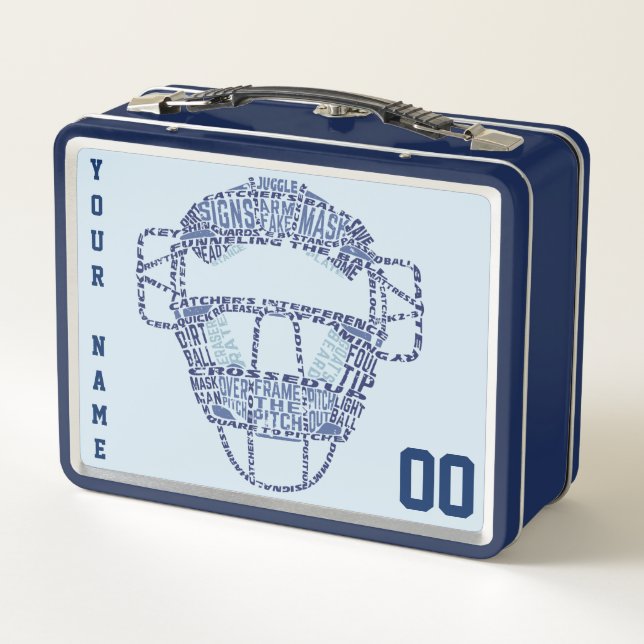Anpassbare Softball-Baseball-Lunch Box Metall Lunch Box (Rückseite)