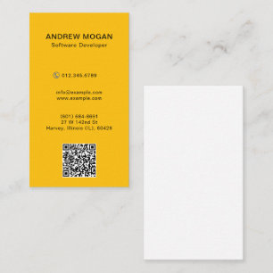 Anpassbare Software-Entwickler-Orange-Farbe Visitenkarte