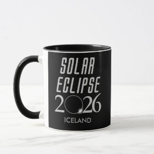 Anpassbare Sonnenfinsternis 2026 Island Tasse