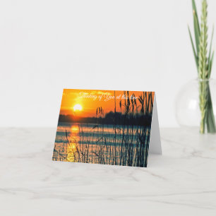 Anpassbare Sonnenuntergangs-Notizkarte Karte