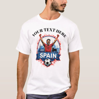 Anpassbare Spanien Fußball-Mannschafts-Anhänger T-Shirt