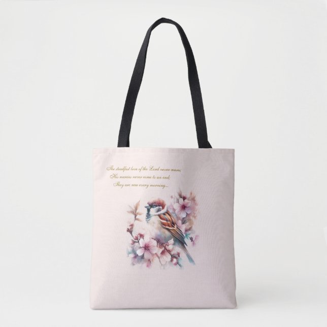 Anpassbare Sparrow-Bibel-Verse Blush Pink (Vorderseite)