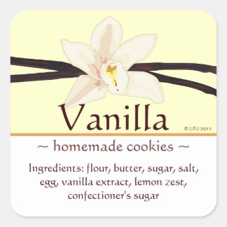 Anpassbare Square Vanilla-Sticker Quadratischer Aufkleber