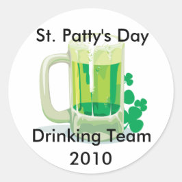 Anpassbare St. Patricks Drinks Team Stickers