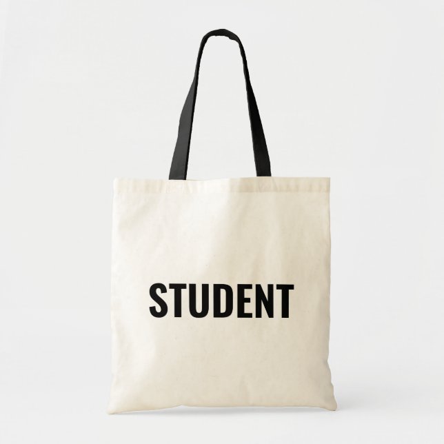 Anpassbare STUDENT Text Aussage Tragetasche (Vorne)
