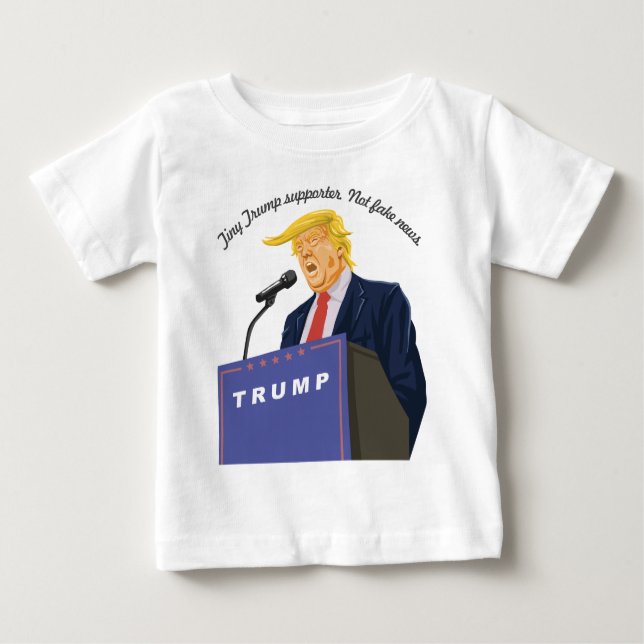 Anpassbare Superwettbewerbspräsident Trump Baby T-shirt (Vorderseite)