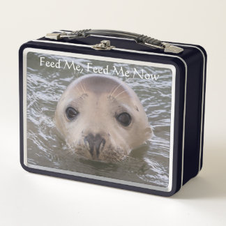 Anpassbare süße Robbe 'Füttere mich' Lunchbox