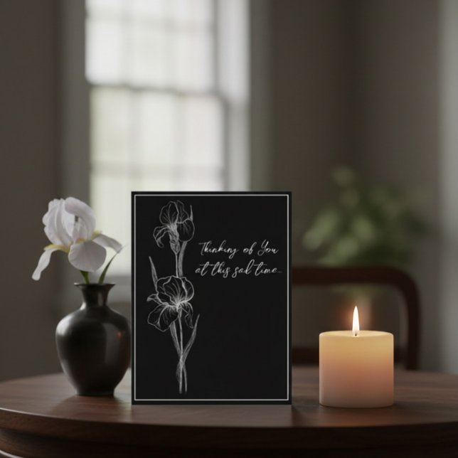 Anpassbare Sympathiekarte mit handGezeichnet Iris Postkarte (Von Creator hochgeladen)