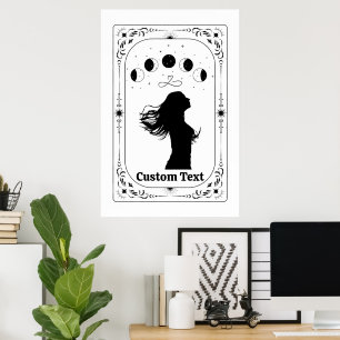 Anpassbare Tarot-Feministische Magische Mystische Poster