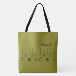 Anpassbare Tasche der Snowflake-Leinwand