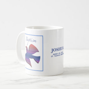 Anpassbare Taube zur Erwachsenentaufe Kaffeetasse