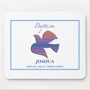 Anpassbare Taube zur Erwachsenentaufe Mousepad