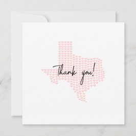 Anpassbare Texas Hearts Wedding Dankeschön Card Dankeskarte