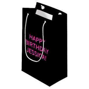 Anpassbare Textglücke zum Geburtstag zu jedem Name Kleine Geschenktüte