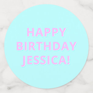 Anpassbare Textglücke zum Geburtstag zu jedem Name Konfetti