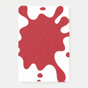 Anpassbare Tomatenrote Splash Post-it® Notizen