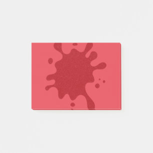 Anpassbare Tomatenrote Spritzernotizen Post-it Klebezettel