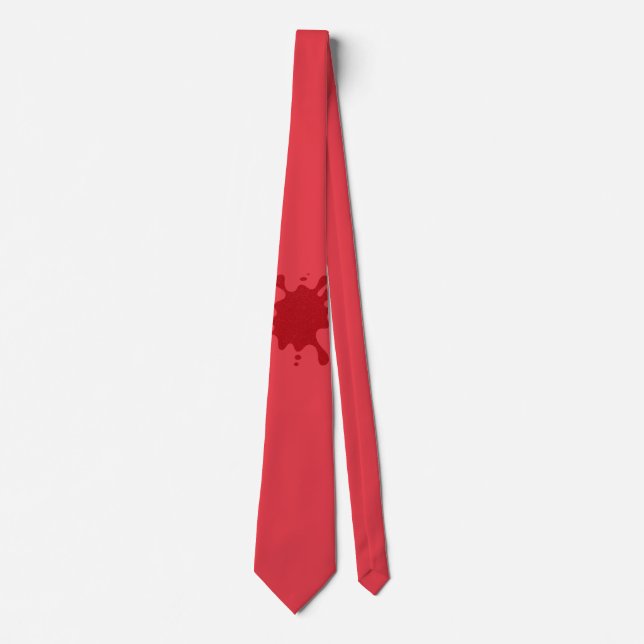 Anpassbare Tomatensorte Red Inkblot Neck Tie Krawatte (Vorderseite)