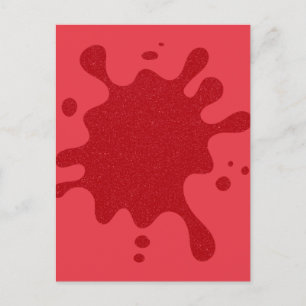 Anpassbare Tomato Red Splash Holiday Postkarte