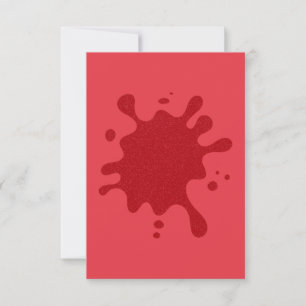 Anpassbare Tomato Red Splash RSVP Karte