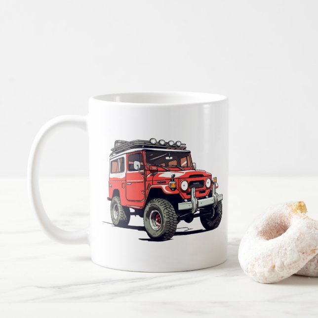 Anpassbare Toyota FJ40 Land Cruiser Tasse (Mit Donut)
