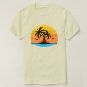 Anpassbare tropische Inselpalmen T-Shirt