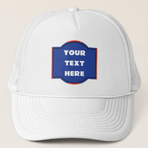 Anpassbare Trucker-Mütze mit auffälligem blauem Te Truckerkappe