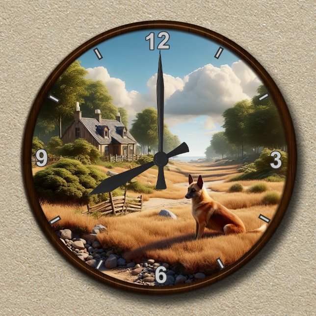 Anpassbare Uhr mit belgischem Malinois (Von Creator hochgeladen)