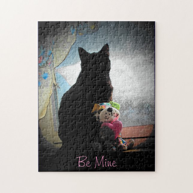 Anpassbare Valenpuzzle Kitty and Plush Puzzle (Vertikal)