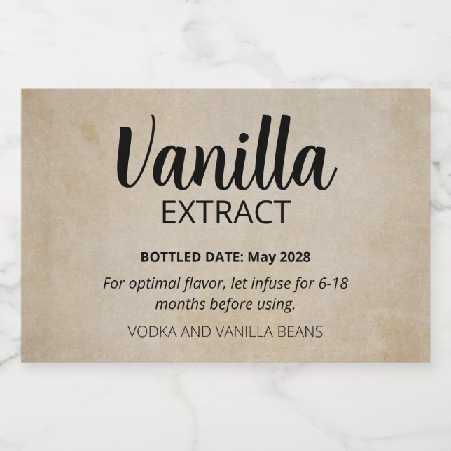 Anpassbare Vanilla Extract 3x2 VE001_04RT (Einzelnes Label)