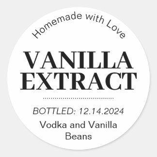 Anpassbare Vanilla Extract Label AB_01rd Runder Aufkleber