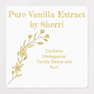 Anpassbare Vanilla Orchid, Vanilla Extract Etiketten