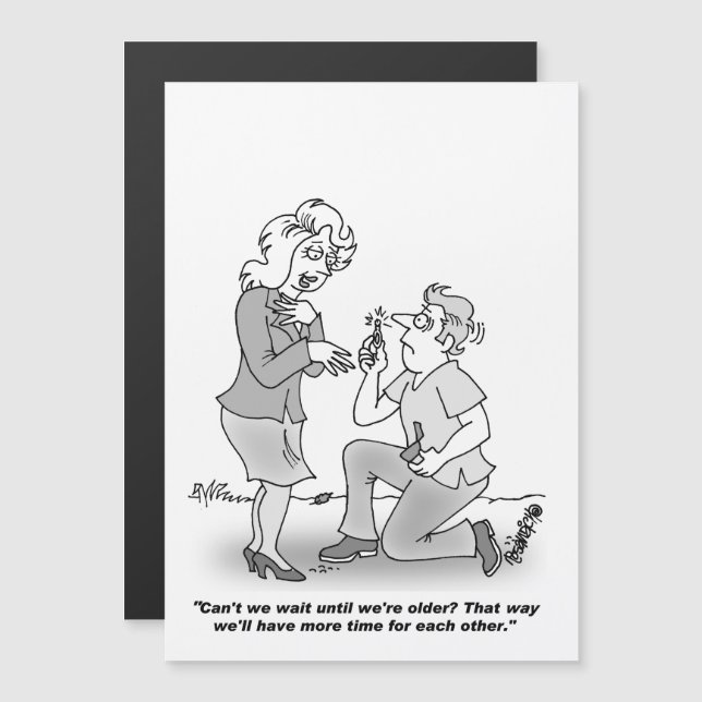 Anpassbare Verlobung-Karten Magneteinladung (Vorne/Hinten)