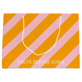 Anpassbare Veuve vor Vows mit Namen Große Geschenktüte