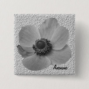 Anpassbare Vintage Anemonschaltfläche Button