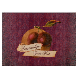 Anpassbare Vintage-Pflaume Retro-Frucht Old School Schneidebrett